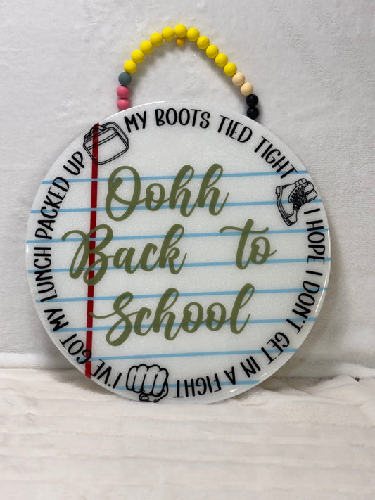 Back to School Door Hanger