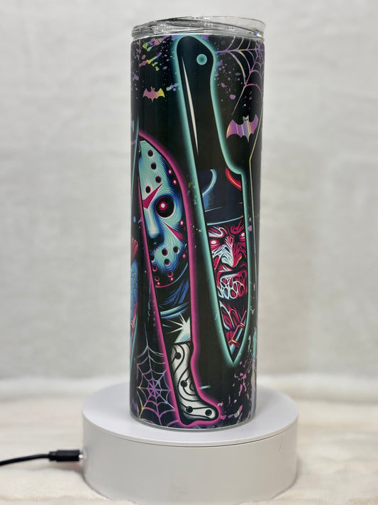 Glow in the Dark Spooky Bitch Season Horror Knives 20 oz Tumbler