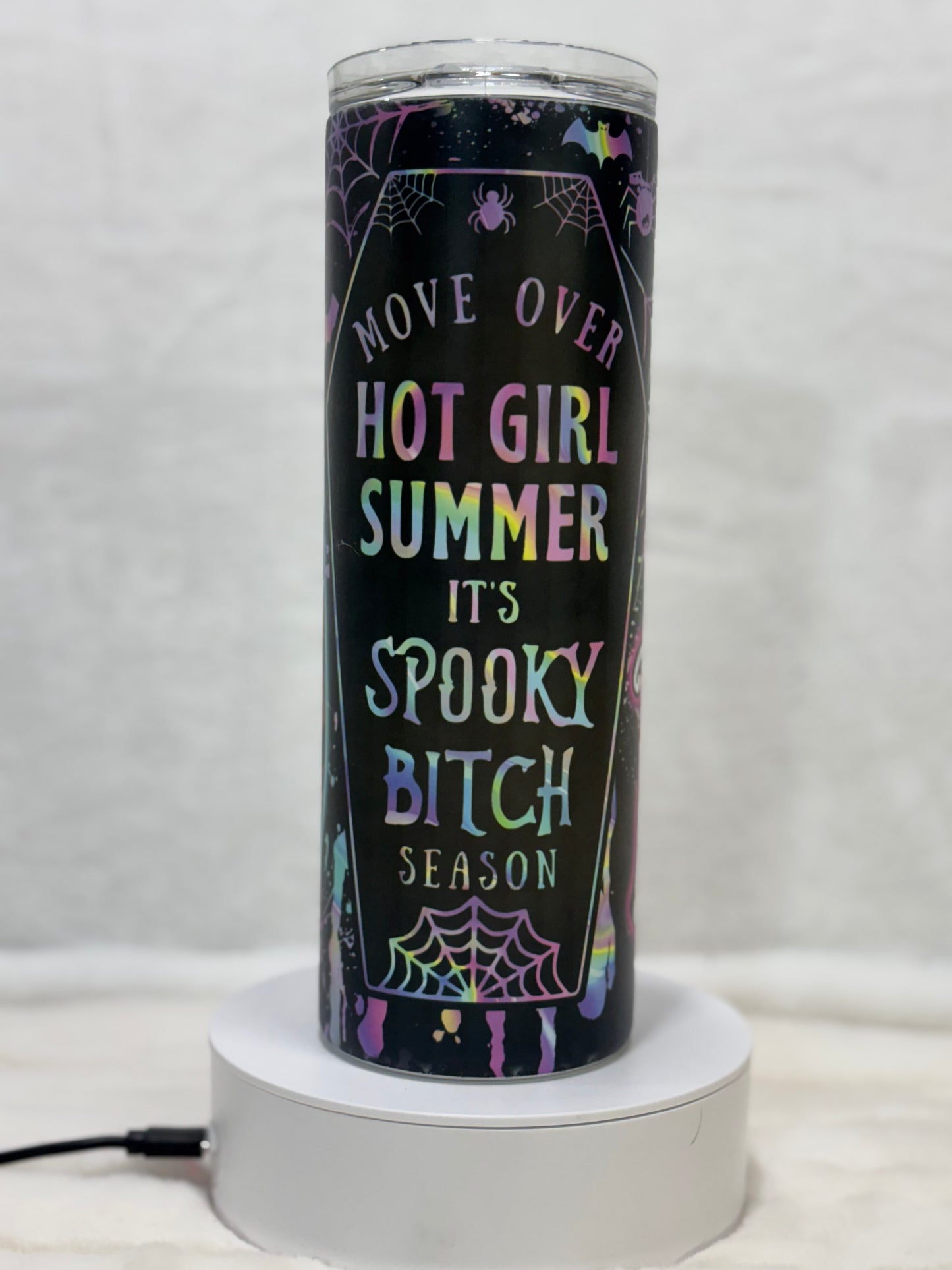 Glow in the Dark Spooky Bitch Season Horror Knives 20 oz Tumbler