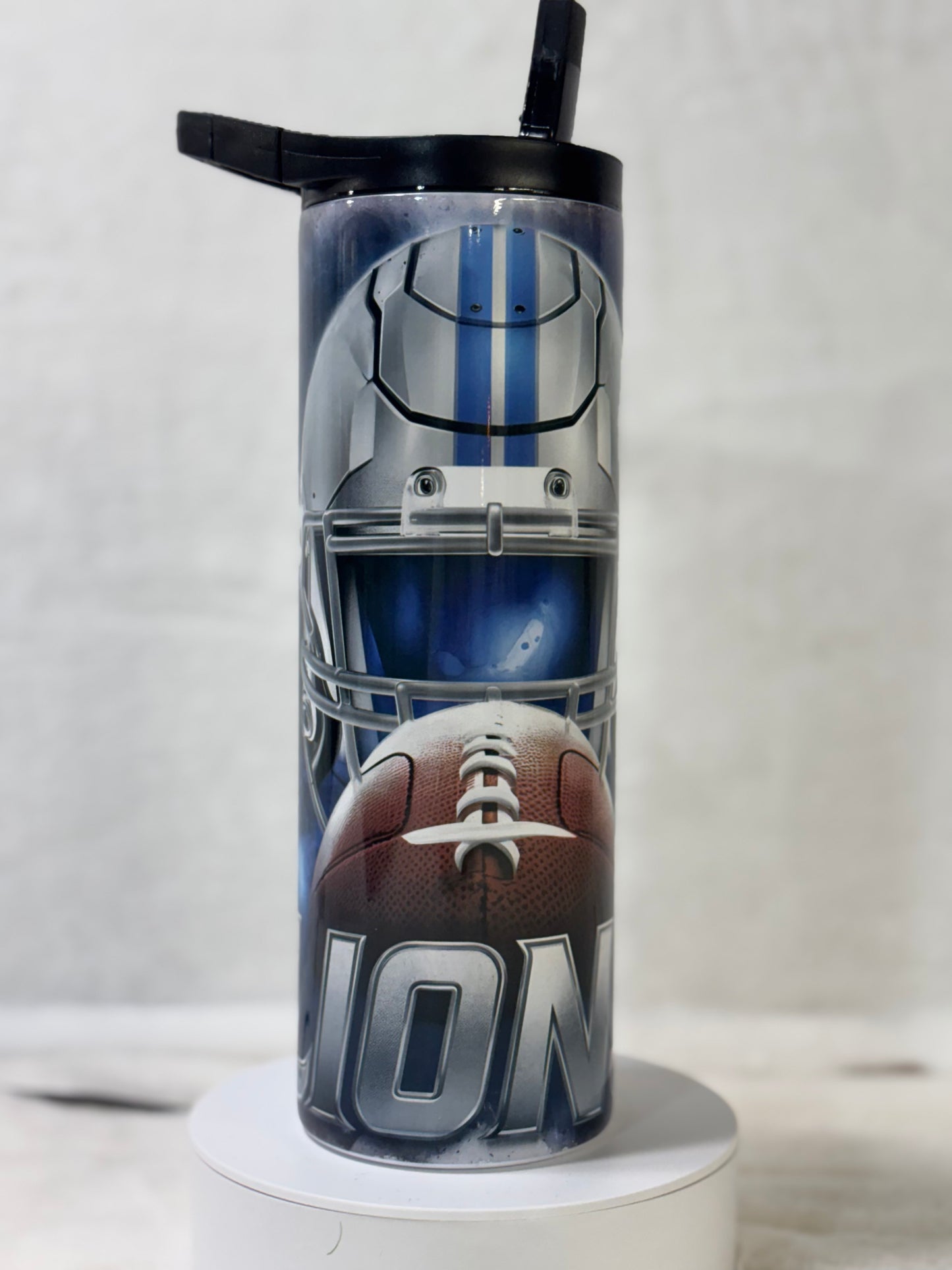 Helmet and Football Lions 20 oz Duo Lid Tumbler