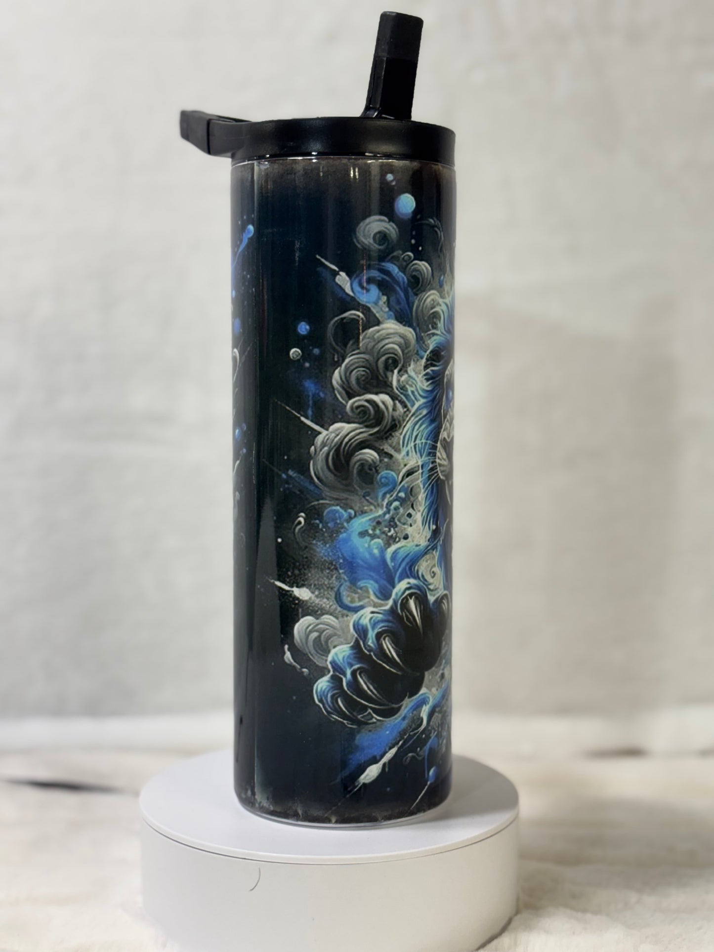 Black and Blue Lions 20 oz Duo Lid Tumbler