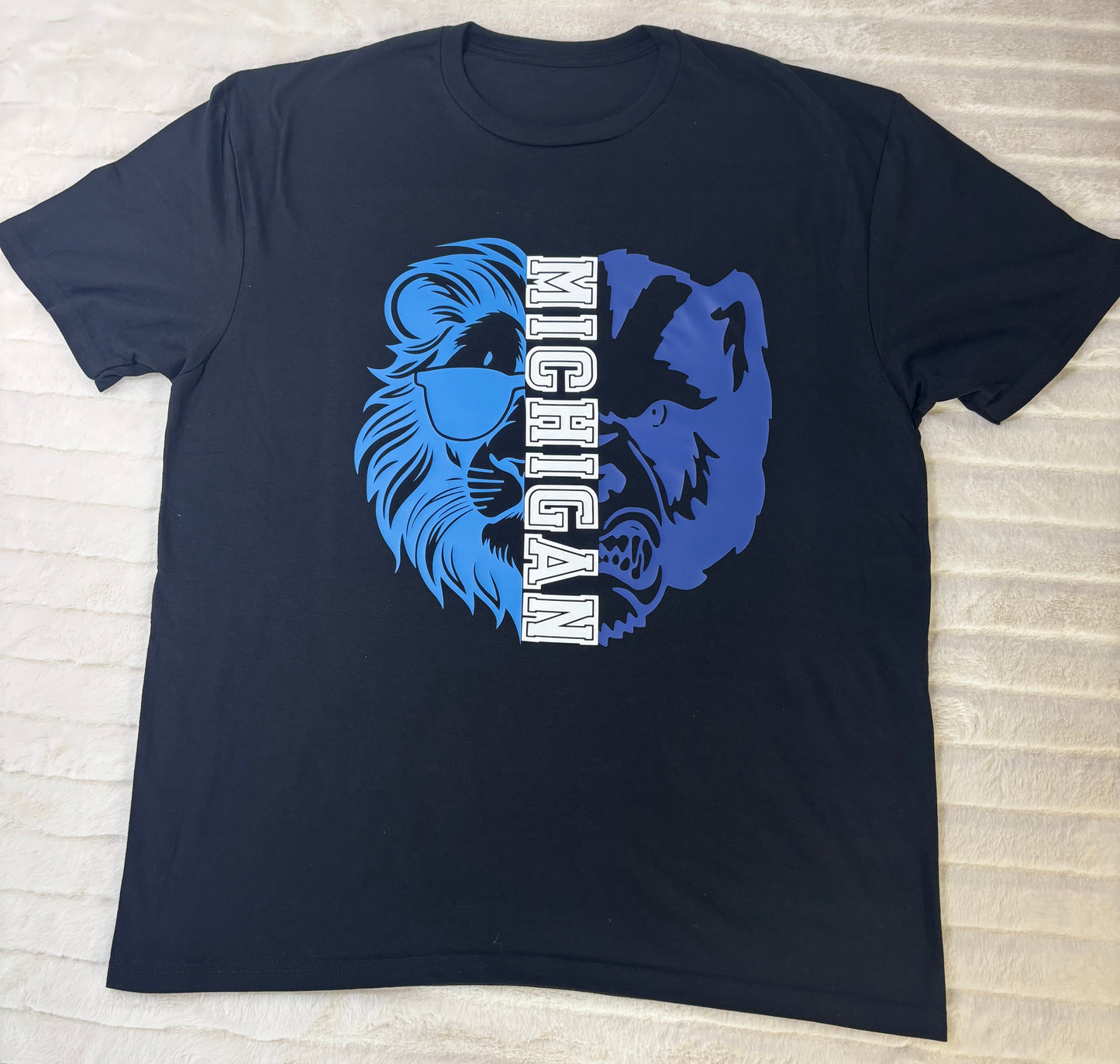 Adult Lions/Wolverines Split T-Shirt