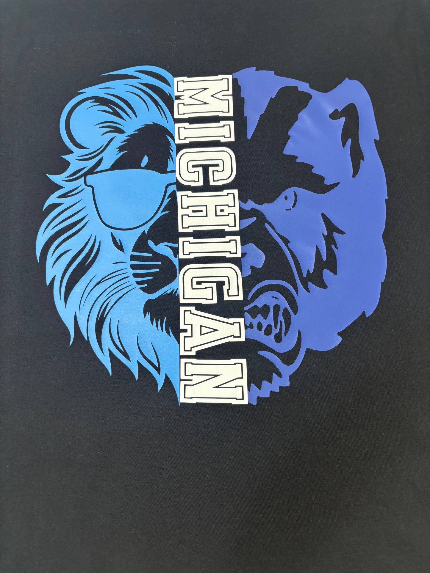Adult Lions/Wolverines Split T-Shirt