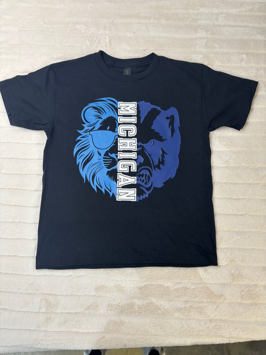 Youth Lions/Wolverines Split T-Shirt
