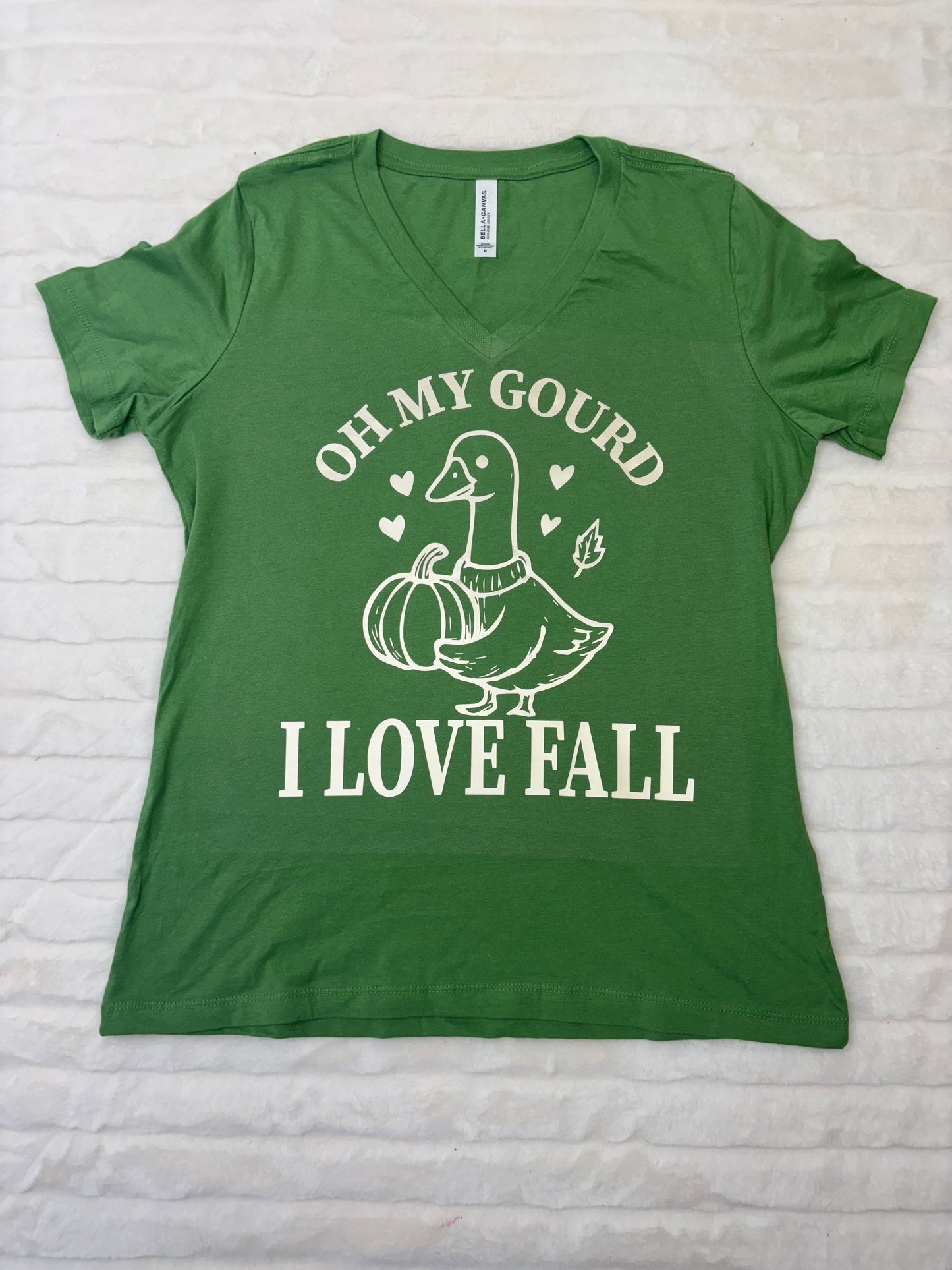 Oh my gourd I love fall goose v-neck t-shirt