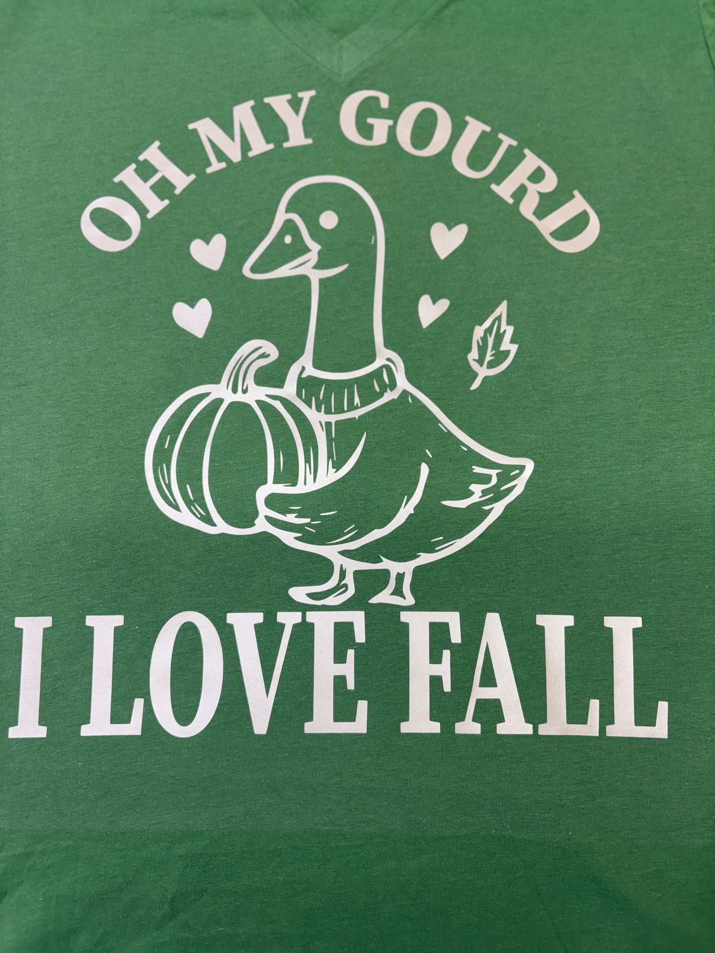 Oh my gourd I love fall goose v-neck t-shirt