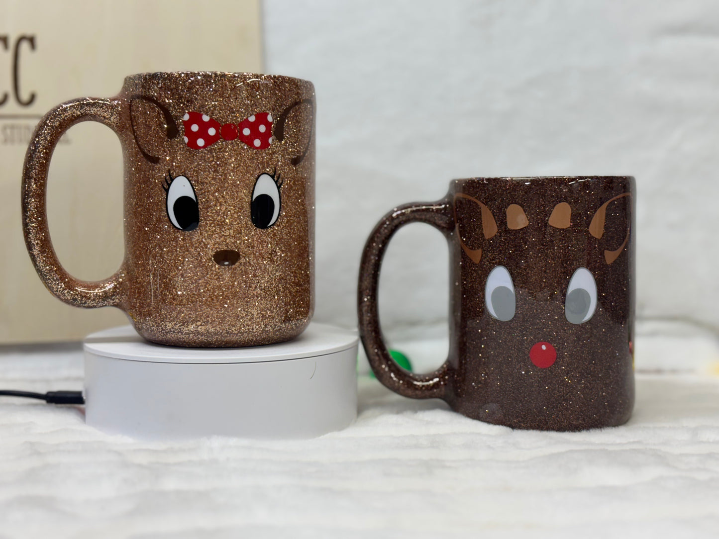 15 oz Christmas Reindeer Mugs