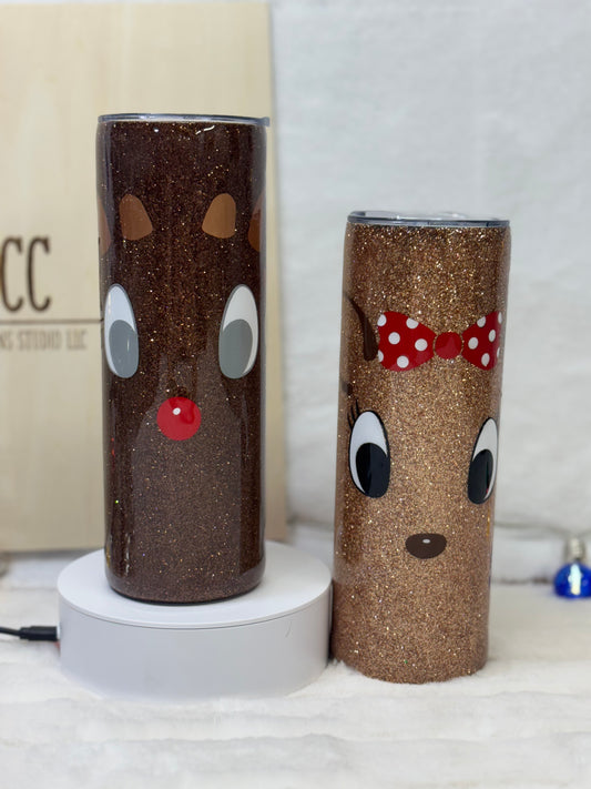 20 oz Christmas Reindeer Tumbler