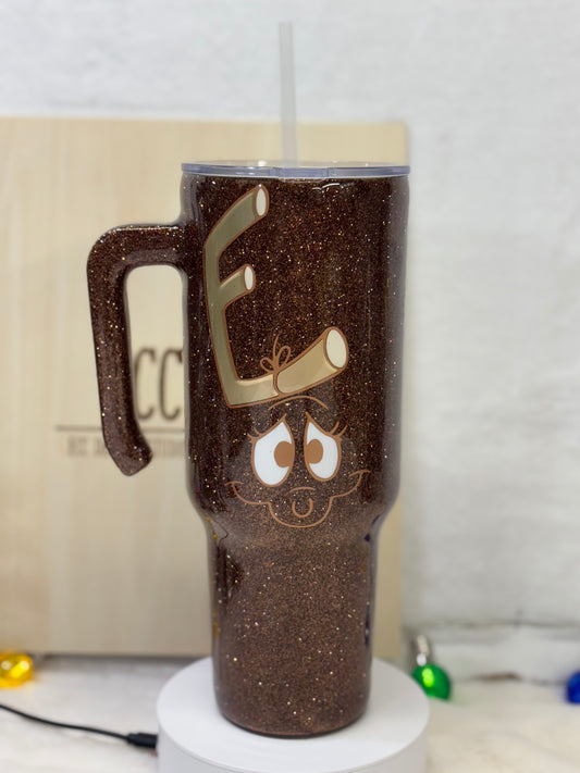 40 oz  Green Christmas Monster's Dog Tumbler