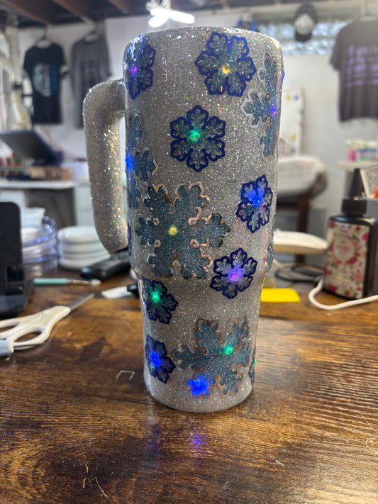 Light up Snowflake 30 oz tumbler