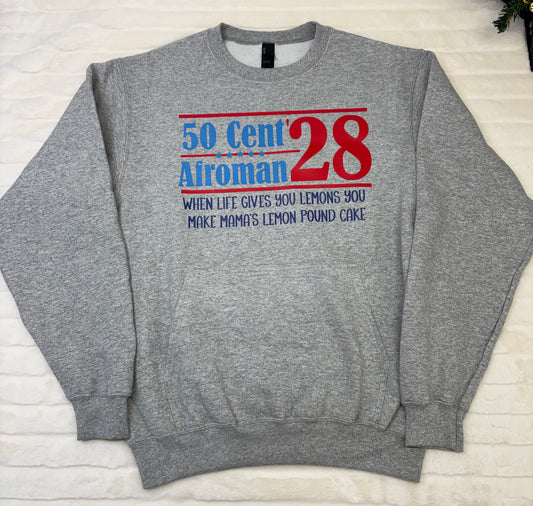 Afroman & 50 Cent '28 Crewneck with Pockets