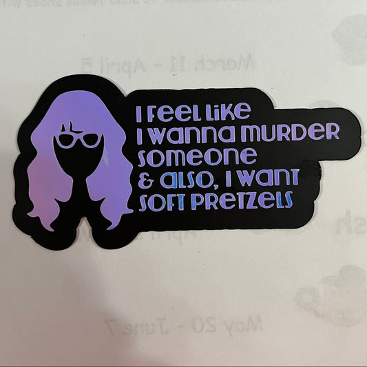 Jessica Day Holographic Magnet- I want soft pretzels