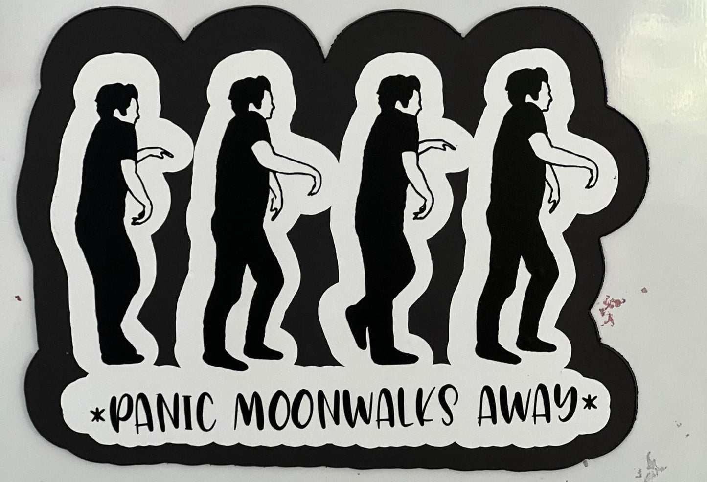 Nick Miller Panic Moonwalks Away magnet