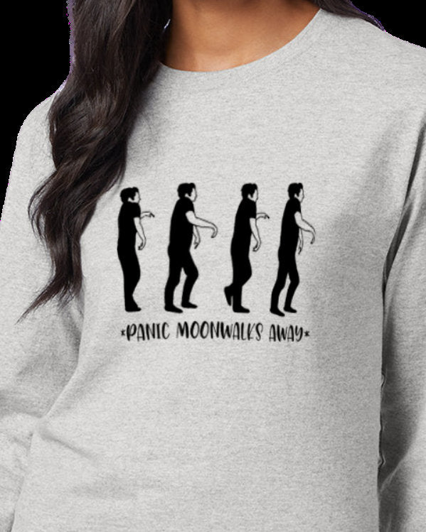 Panic Moonwalks Away long sleeve shirt