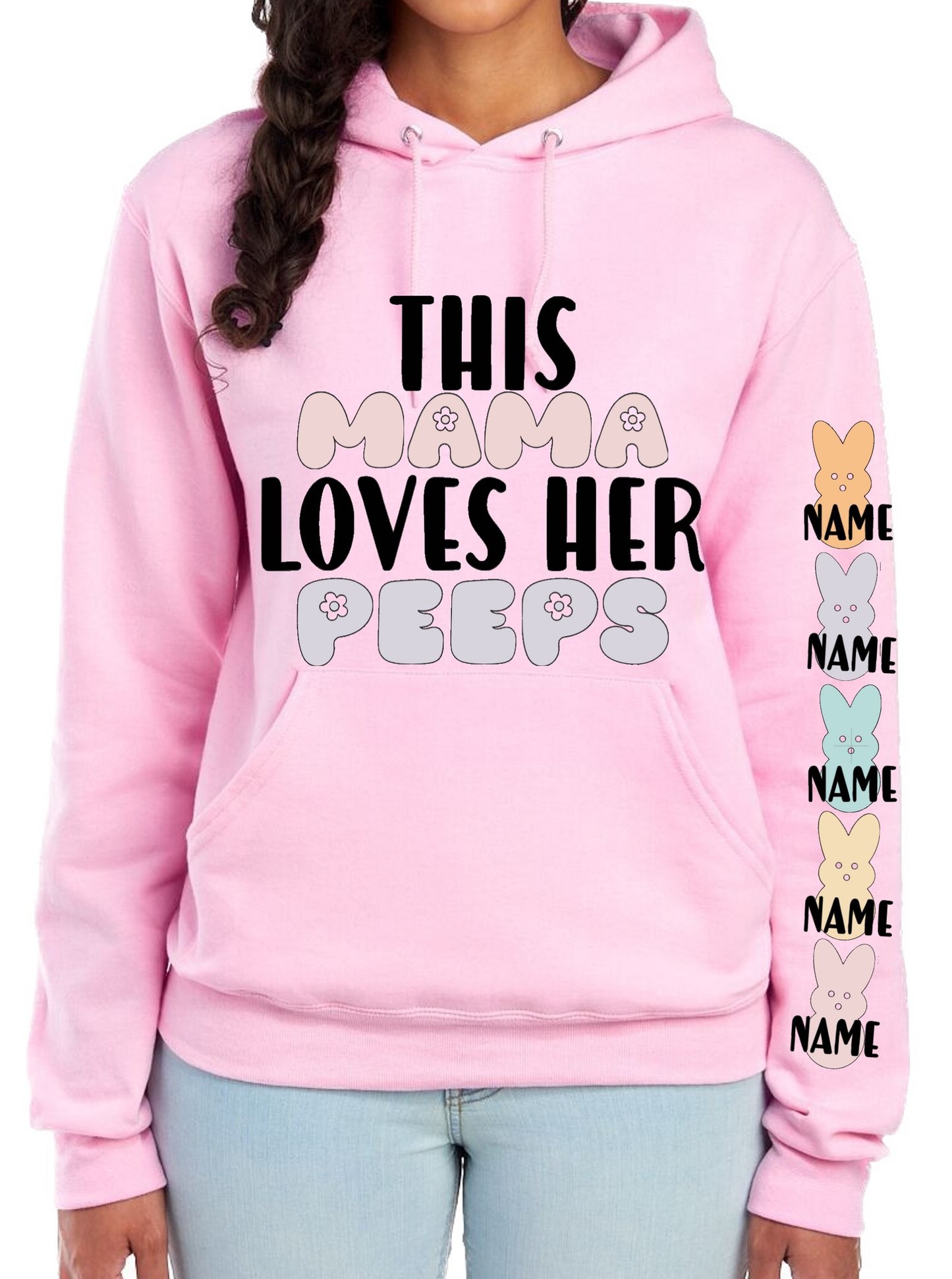 This mama loves her peeps Hoodie Spring Easter Sweatshirt