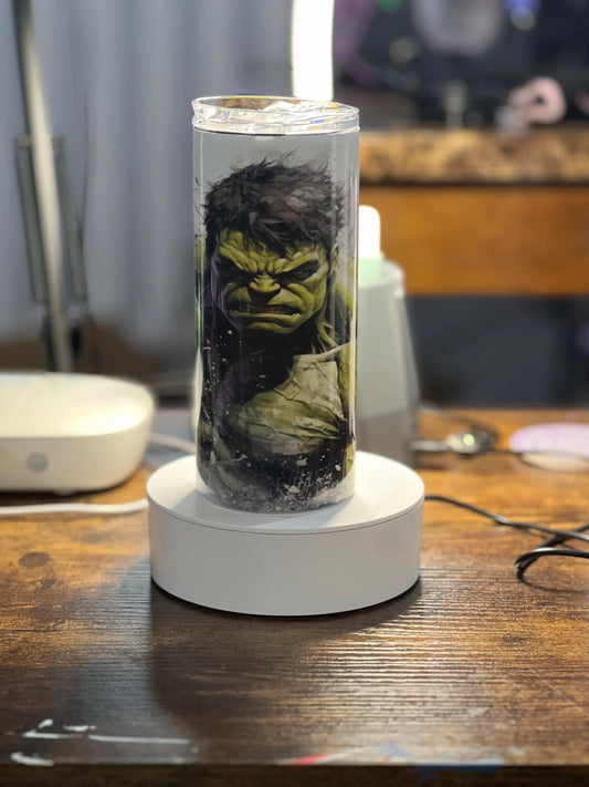 Strong Green Super Hero 15oz duo lid tumbler