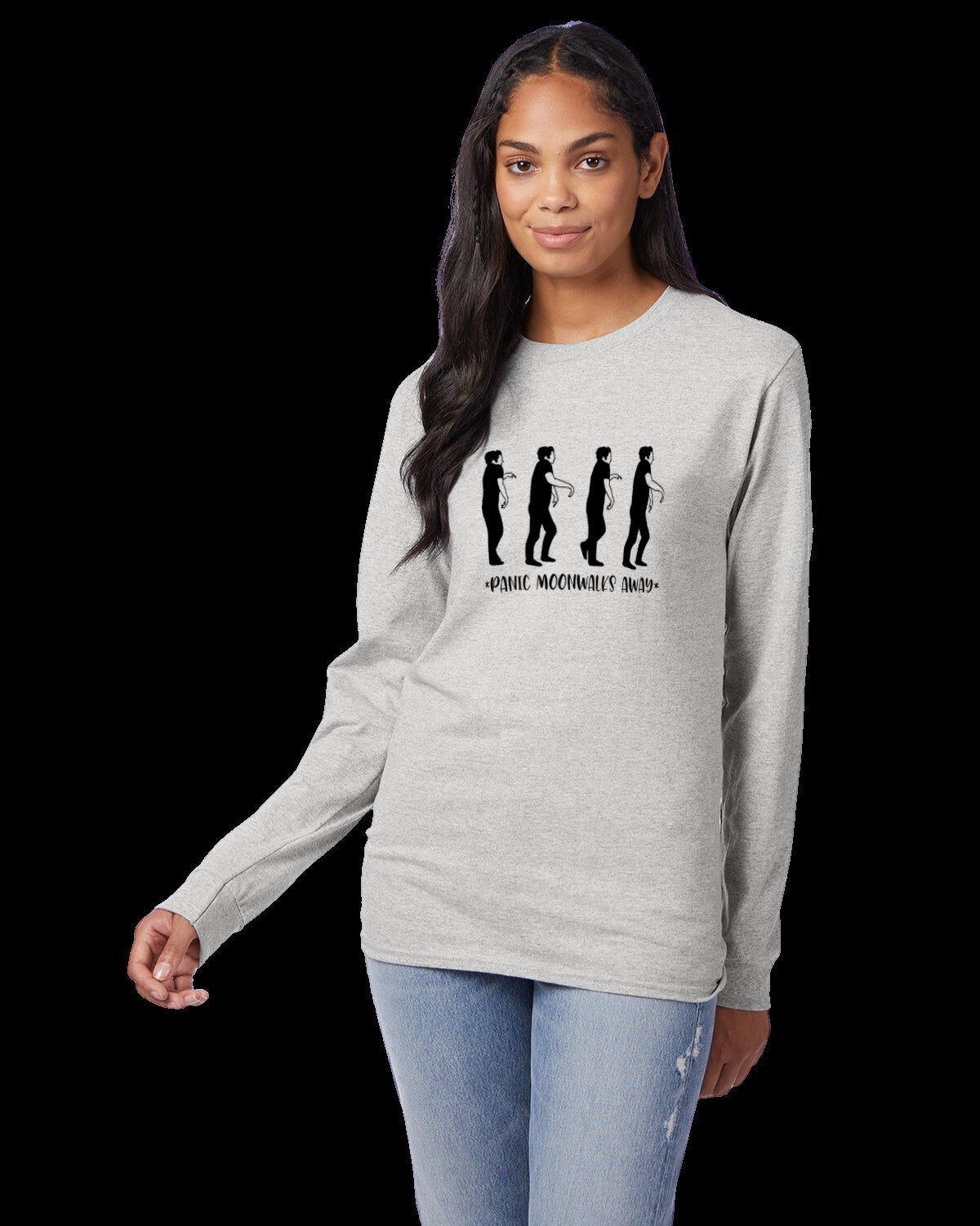 Panic Moonwalks Away long sleeve shirt