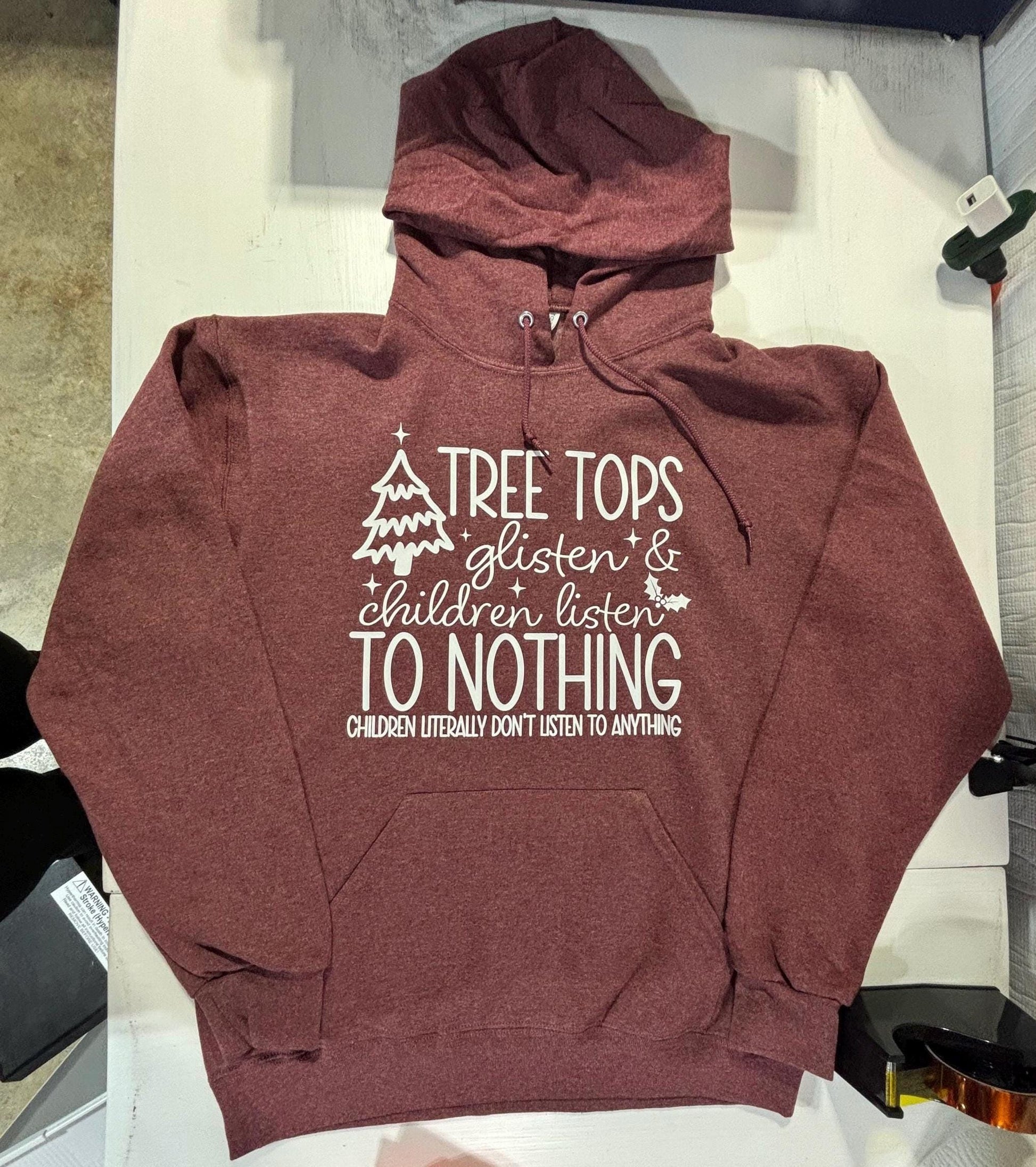 Tree tops glisten and children listen to nothing hoodie