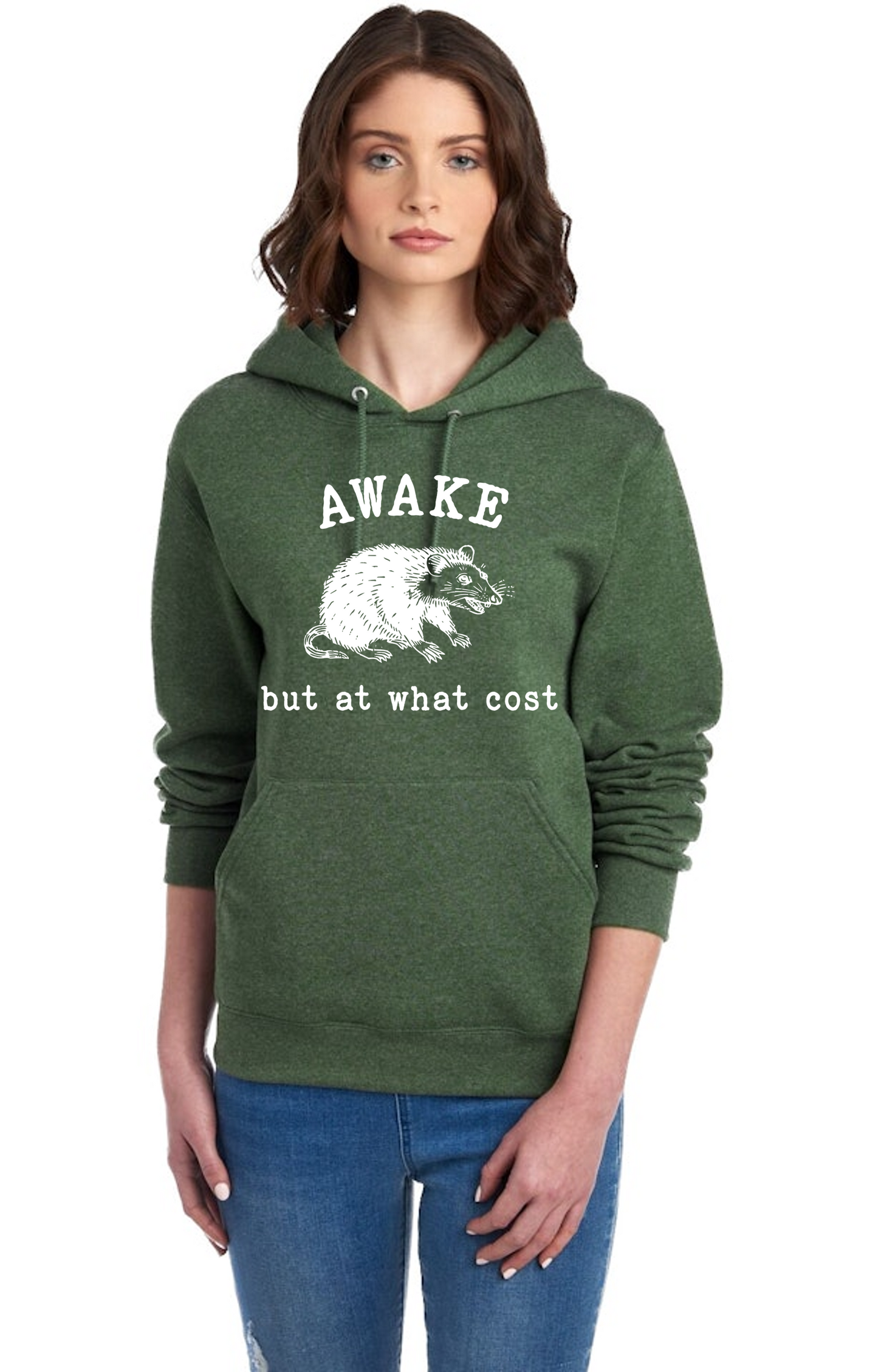 Awake but at what cost opossum hoodie