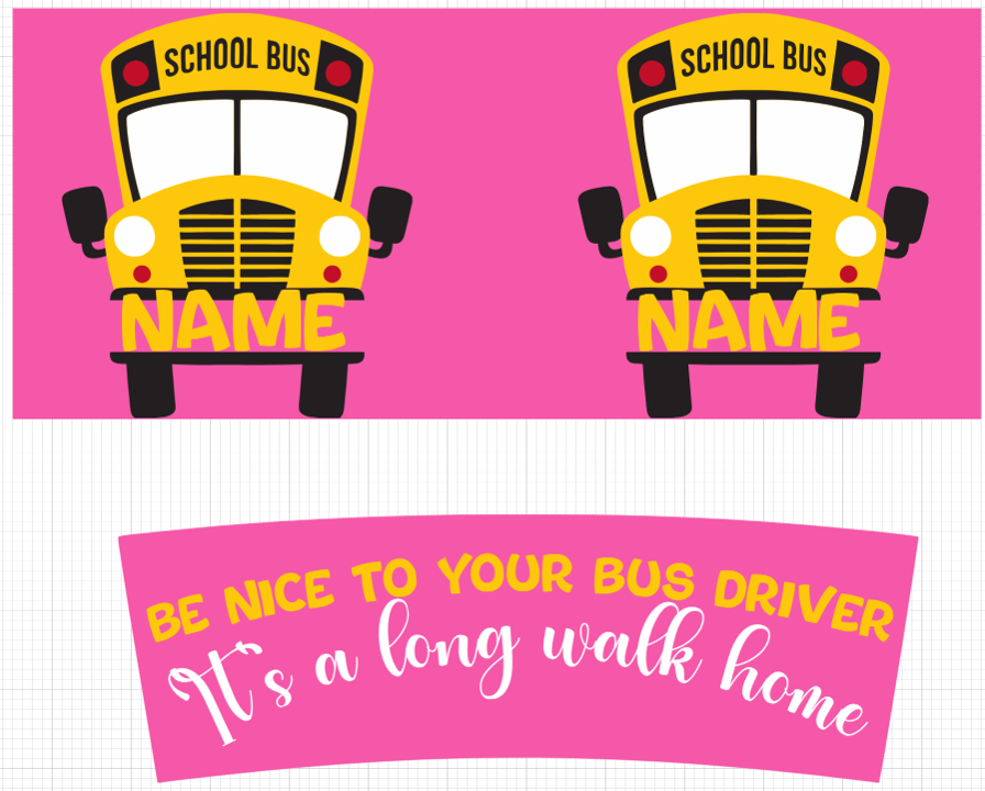 Personalized School Bus Driver 40 oz tumbler