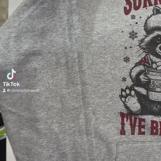 Sorry Santa I’ve been feral Christmas raccoon hoodie