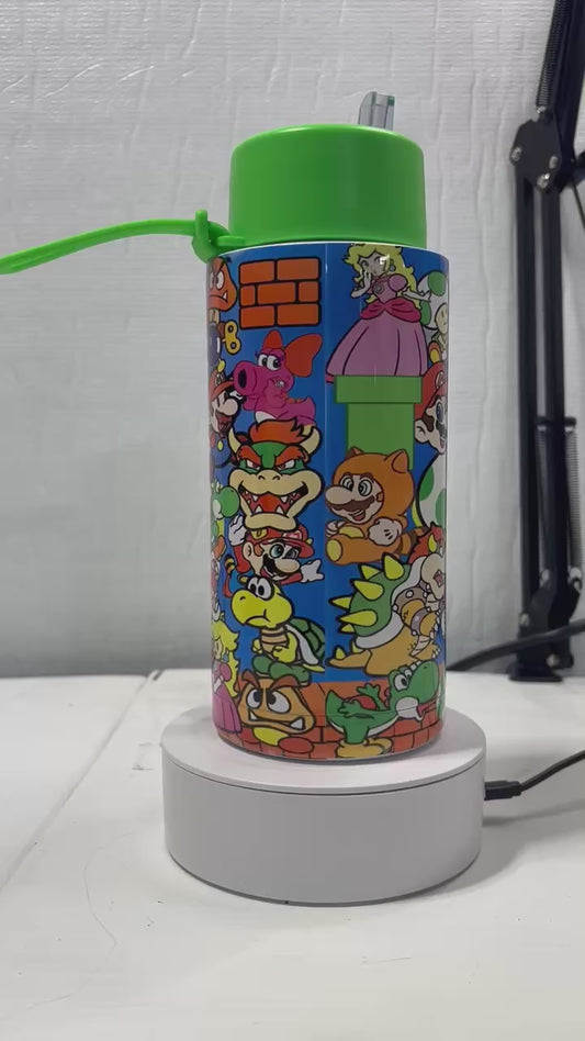 Super Bros Video Game 34 oz Water Bottle