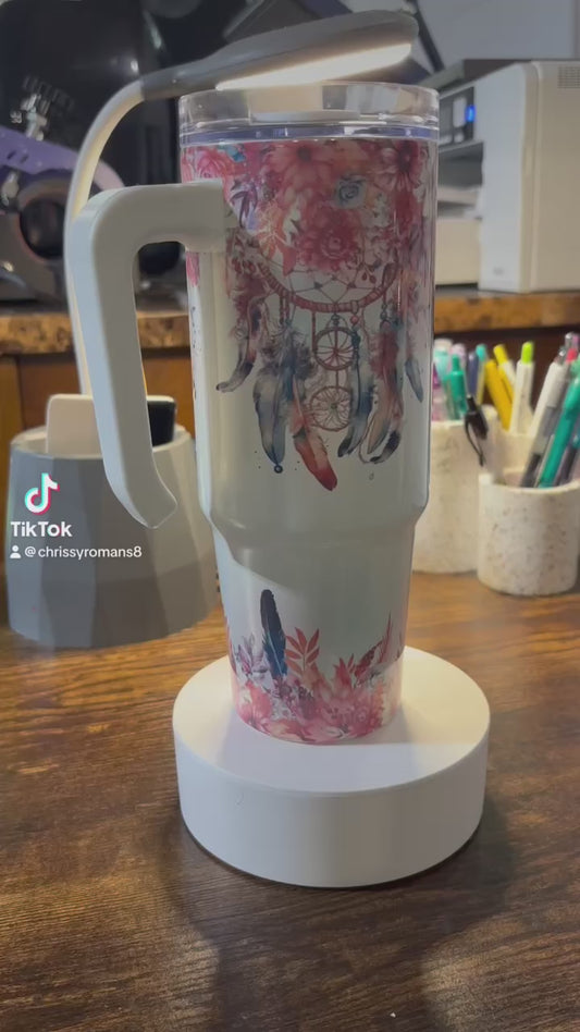 Boho Wolf and Dream catcher 30 oz tumbler