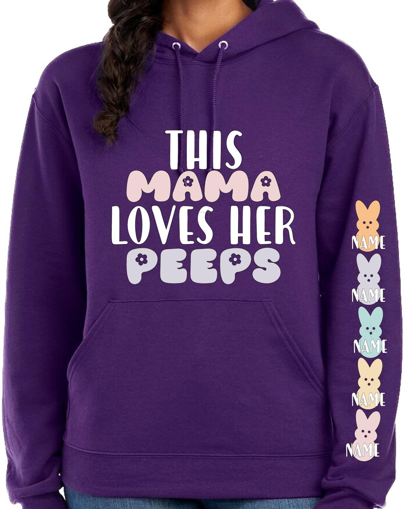 This mama loves her peeps Hoodie Spring Easter Sweatshirt